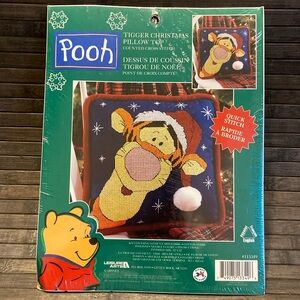 Tigger Christmas Pillow Top Counted Cross Stitch NEW